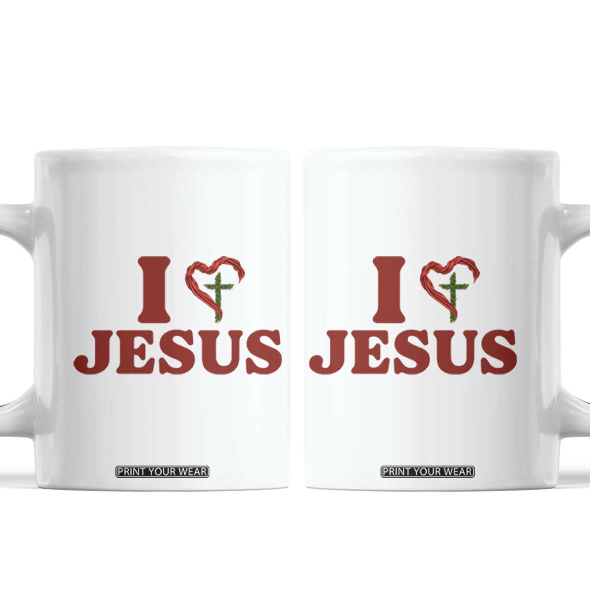 Jesus Christian Coffee Mug Religious Faith Inspirational Bible Verse TS14 White Print Your Wear