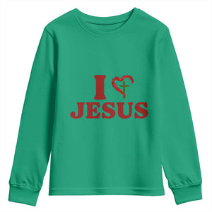 Jesus Christian Youth Sweatshirt Religious Faith Inspirational Bible Verse TS14 Irish Green Print Your Wear