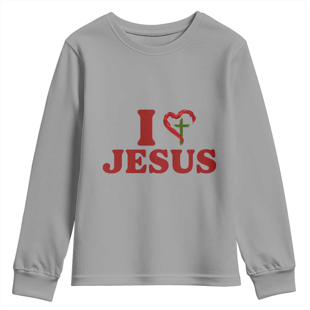 Jesus Christian Youth Sweatshirt Religious Faith Inspirational Bible Verse TS14 Sport Gray Print Your Wear