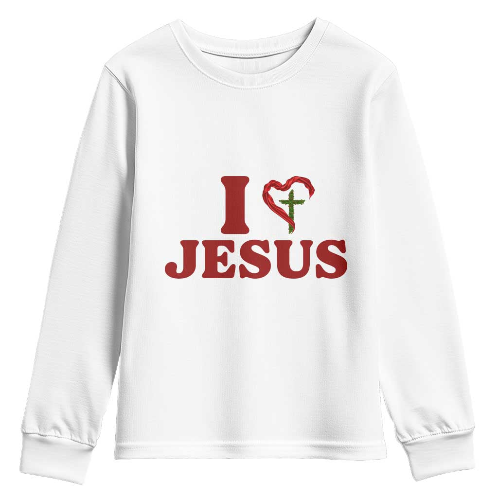 Jesus Christian Youth Sweatshirt Religious Faith Inspirational Bible Verse TS14 White Print Your Wear