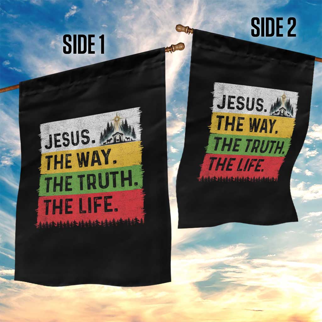 Jesus Christian Garden Flag The Way The Truth The Life Nativity Scene TS14 Print Your Wear