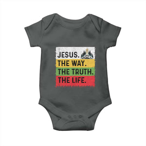 Jesus Christian Baby Onesie The Way The Truth The Life Nativity Scene TS14 Dark Heather Print Your Wear