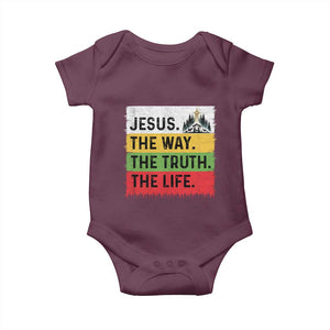 Jesus Christian Baby Onesie The Way The Truth The Life Nativity Scene TS14 Maroon Print Your Wear