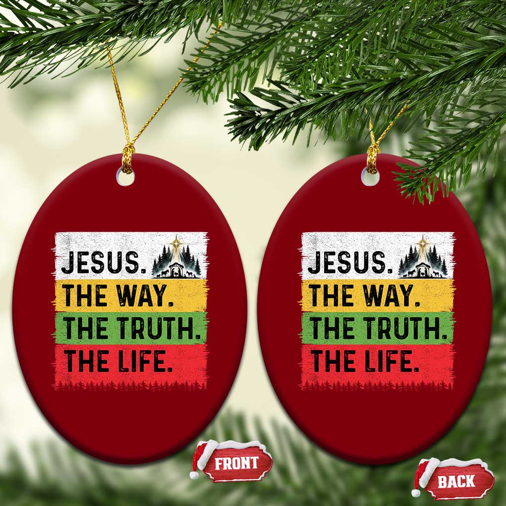 Jesus Christian Ceramic Ornament The Way The Truth The Life Nativity Scene TS14 Print Your Wear