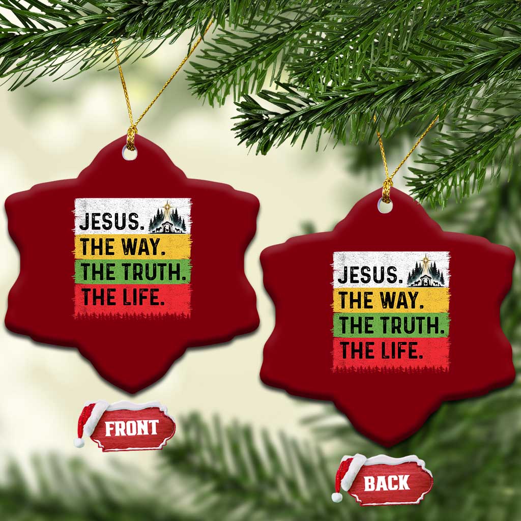 Jesus Christian Ceramic Ornament The Way The Truth The Life Nativity Scene TS14 Print Your Wear