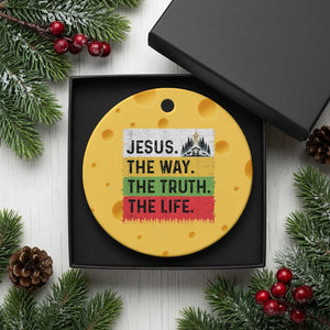 Jesus Christian Ceramic Ornament The Way The Truth The Life Nativity Scene TS14 1pc Yellow Cheese Print Your Wear