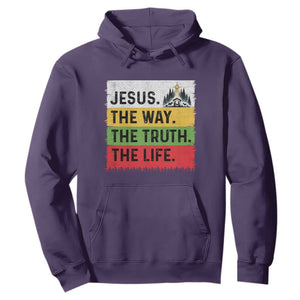 Jesus Christian Hoodie The Way The Truth The Life Nativity Scene TS14 Purple Print Your Wear