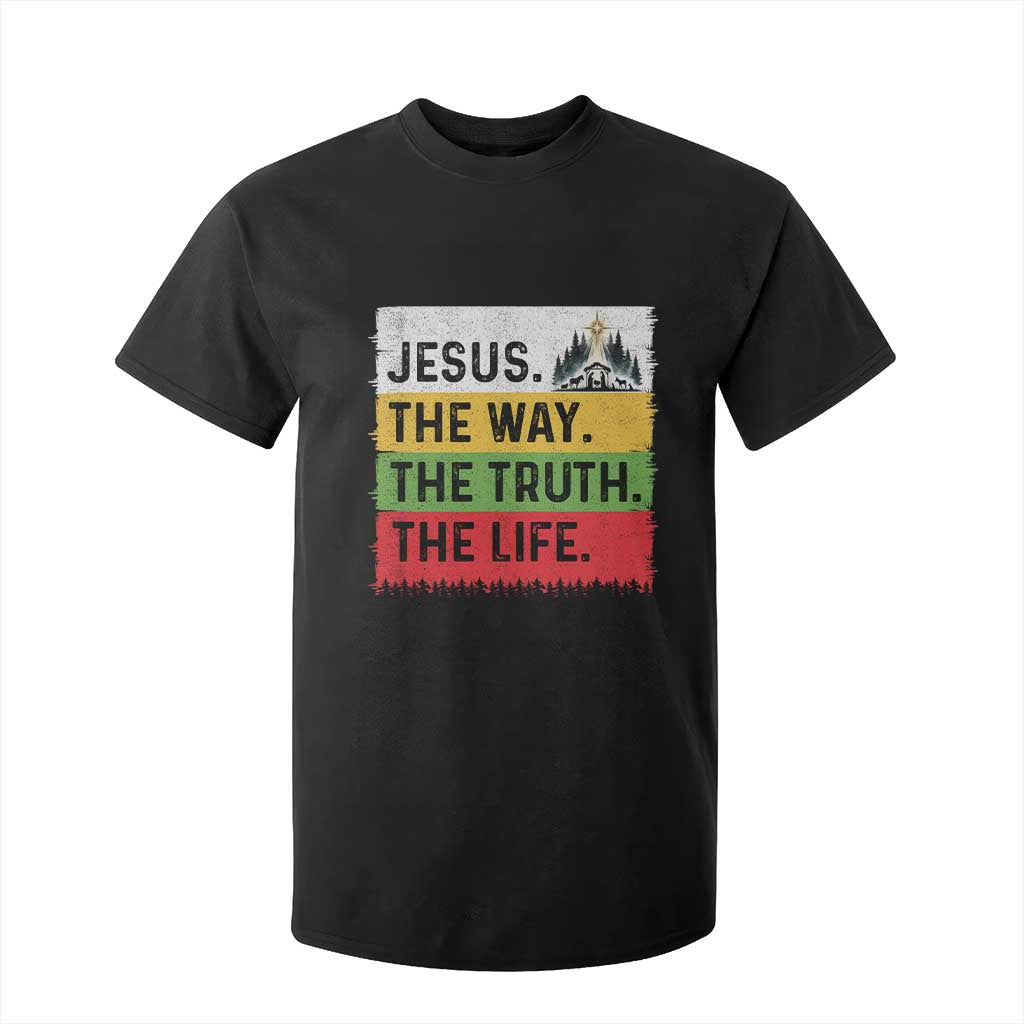 Jesus Christian T Shirt For Kid The Way The Truth The Life Nativity Scene TS14 Black Print Your Wear