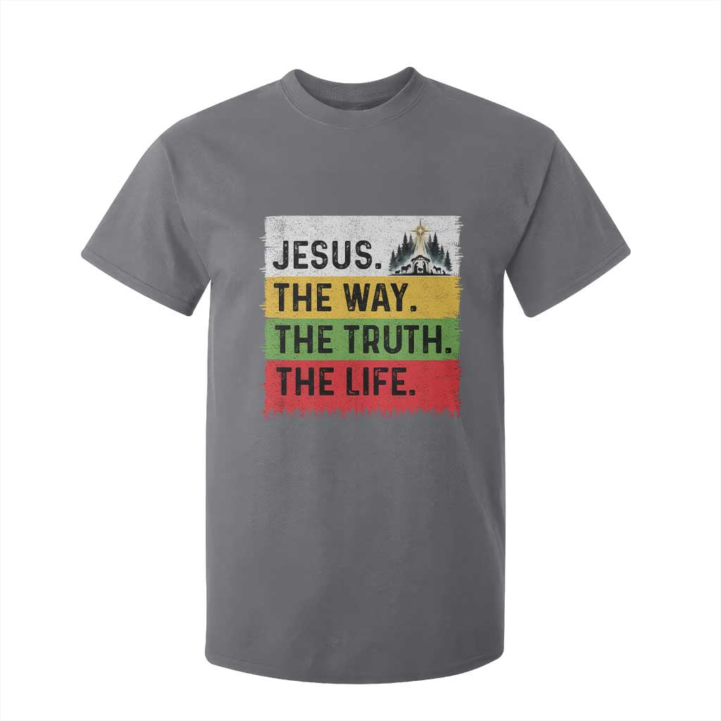 Jesus Christian T Shirt For Kid The Way The Truth The Life Nativity Scene TS14 Charcoal Print Your Wear