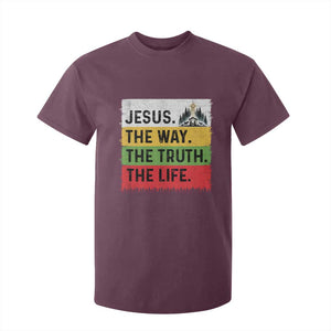 Jesus Christian T Shirt For Kid The Way The Truth The Life Nativity Scene TS14 Maroon Print Your Wear