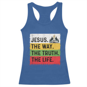 Jesus Christian Racerback Tank Top The Way The Truth The Life Nativity Scene TS14 Royal Blue Print Your Wear