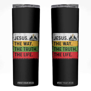 Jesus Christian Skinny Tumbler The Way The Truth The Life Nativity Scene TS14 Black Print Your Wear