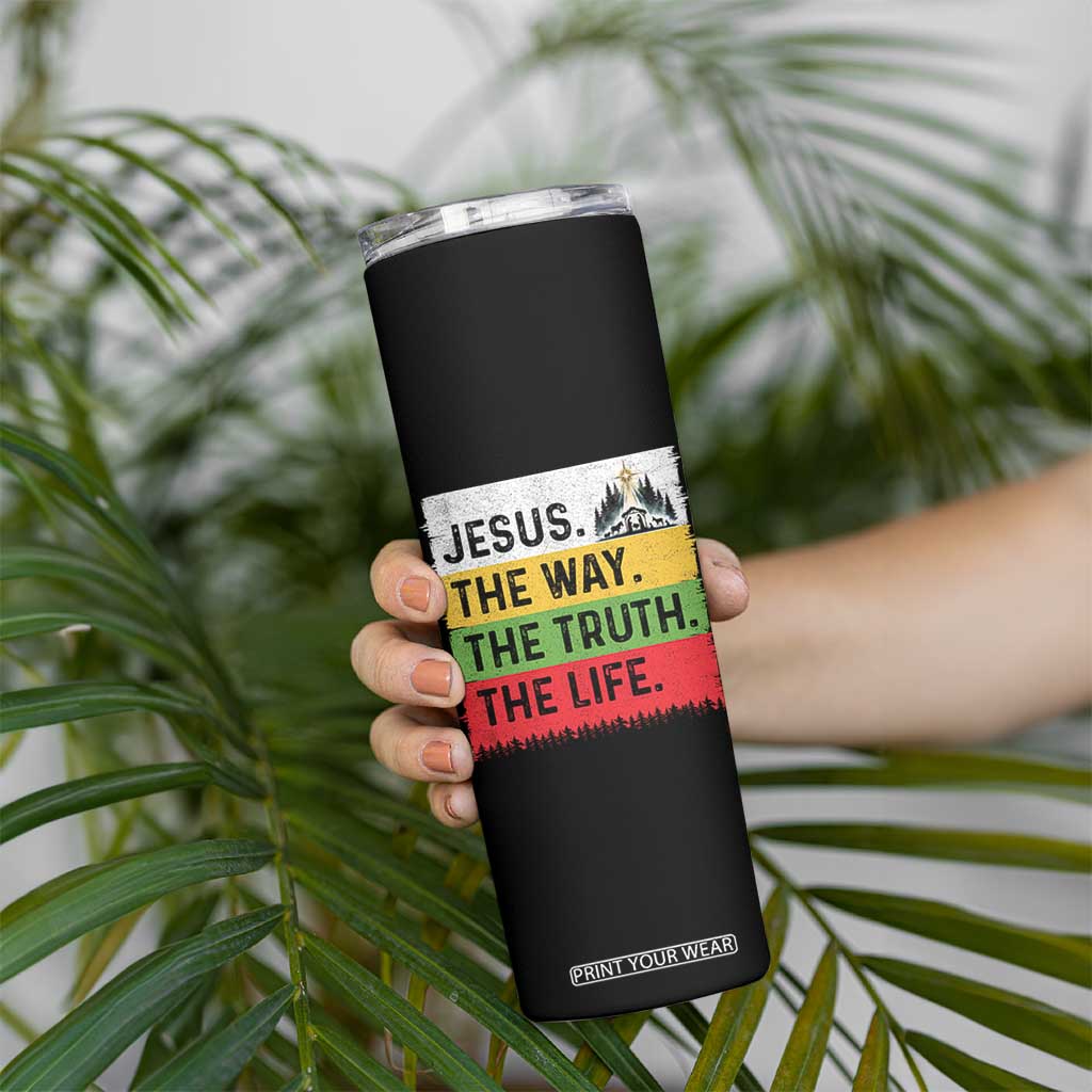Jesus Christian Skinny Tumbler The Way The Truth The Life Nativity Scene TS14 Print Your Wear