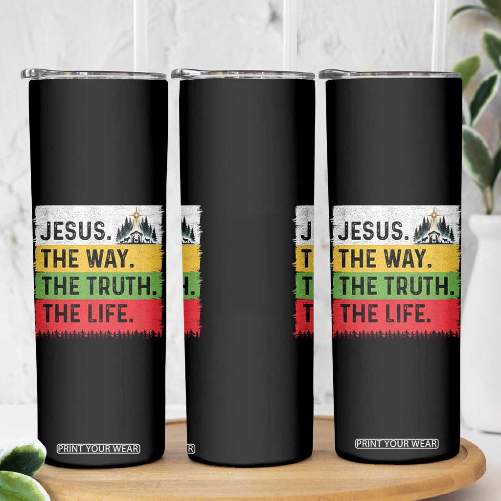 Jesus Christian Skinny Tumbler The Way The Truth The Life Nativity Scene TS14 Print Your Wear