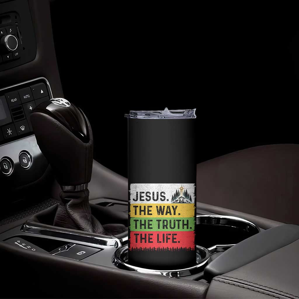 Jesus Christian Skinny Tumbler The Way The Truth The Life Nativity Scene TS14 Print Your Wear