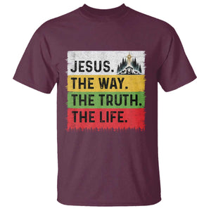 Jesus Christian T Shirt The Way The Truth The Life Nativity Scene TS14 Maroon Print Your Wear