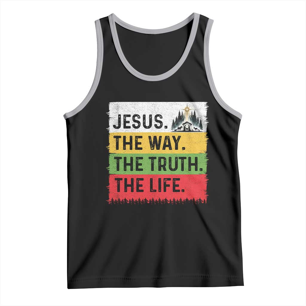 Jesus Christian Tank Top The Way The Truth The Life Nativity Scene TS14 Black Athletic Heather Print Your Wear