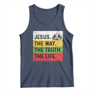 Jesus Christian Tank Top The Way The Truth The Life Nativity Scene TS14 Navy Print Your Wear