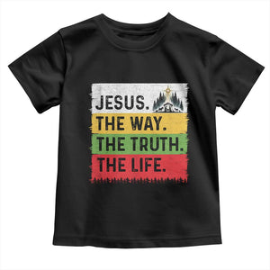 Jesus Christian Toddler T Shirt The Way The Truth The Life Nativity Scene TS14 Black Print Your Wear