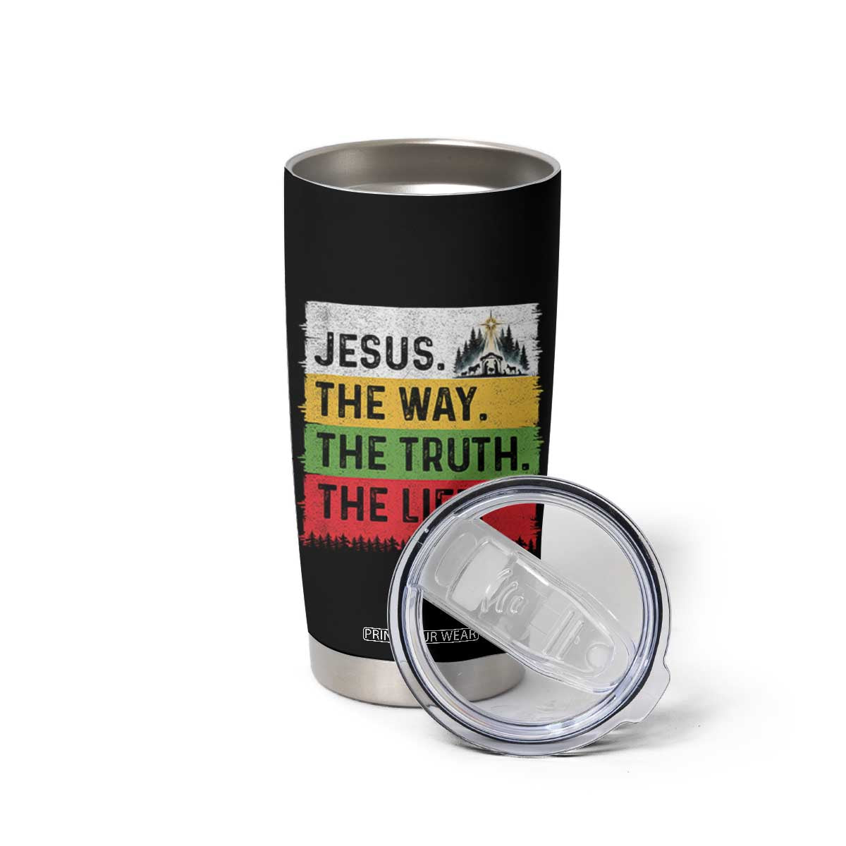 Jesus Christian Tumbler Cup The Way The Truth The Life Nativity Scene TS14 Print Your Wear