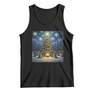 Nativity Scene Tank Top Christmas Starry Night Christian Jesus Baby Jesus Holiday TS14 Black Print Your Wear