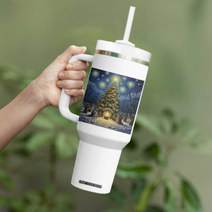Nativity Scene Tumbler With Handle Christmas Starry Night Christian Jesus Baby Jesus Holiday TS14 Print Your Wear