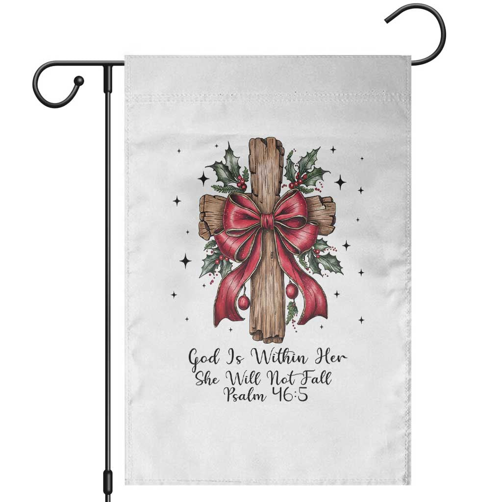 Jesus Christian Garden Flag Cross Bible Verse Inspirational Christmas TS14 White Print Your Wear