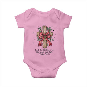 Jesus Christian Baby Onesie Cross Bible Verse Inspirational Christmas TS14 Light Pink Print Your Wear