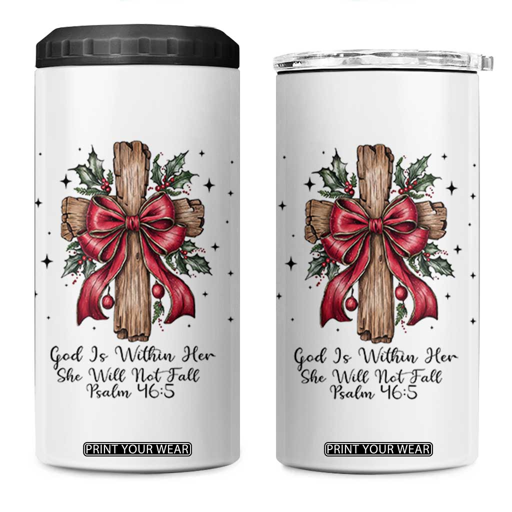Jesus Christian 4 in 1 Can Cooler Tumbler Cross Bible Verse Inspirational Christmas TS14 One Size: 16 oz White Print Your Wear