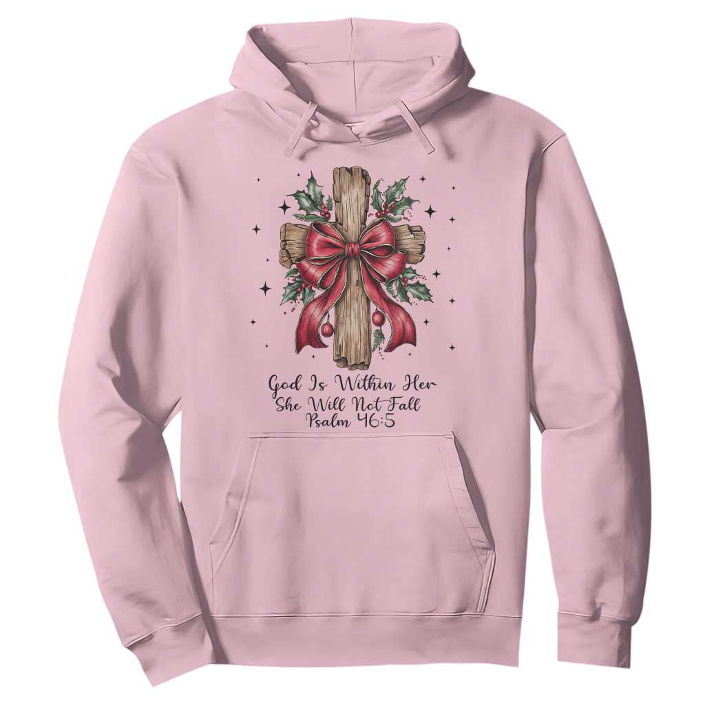 Jesus Christian Hoodie Cross Bible Verse Inspirational Christmas TS14 Light Pink Print Your Wear