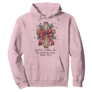 Jesus Christian Hoodie Cross Bible Verse Inspirational Christmas TS14 Light Pink Print Your Wear
