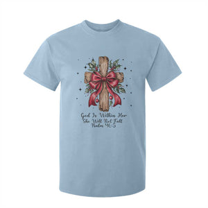 Jesus Christian T Shirt For Kid Cross Bible Verse Inspirational Christmas TS14 Light Blue Print Your Wear