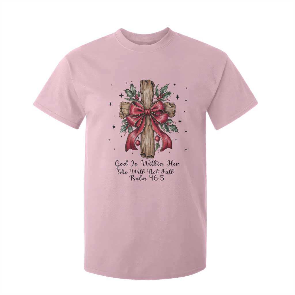 Jesus Christian T Shirt For Kid Cross Bible Verse Inspirational Christmas TS14 Light Pink Print Your Wear