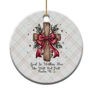 Jesus Christian Ceramic Ornament Cross Bible Verse Inspirational Xmas TS14 1pc Christmas Plaid Print Your Wear
