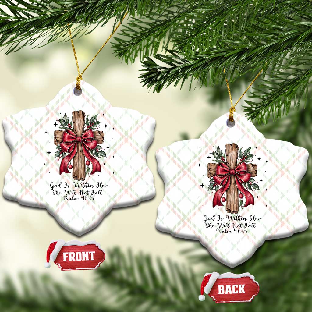 Jesus Christian Ceramic Ornament Cross Bible Verse Inspirational Xmas TS14 Print Your Wear