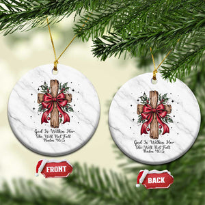 Jesus Christian Ceramic Ornament Cross Bible Verse Inspirational Xmas TS14 1pc White Marble Print Your Wear