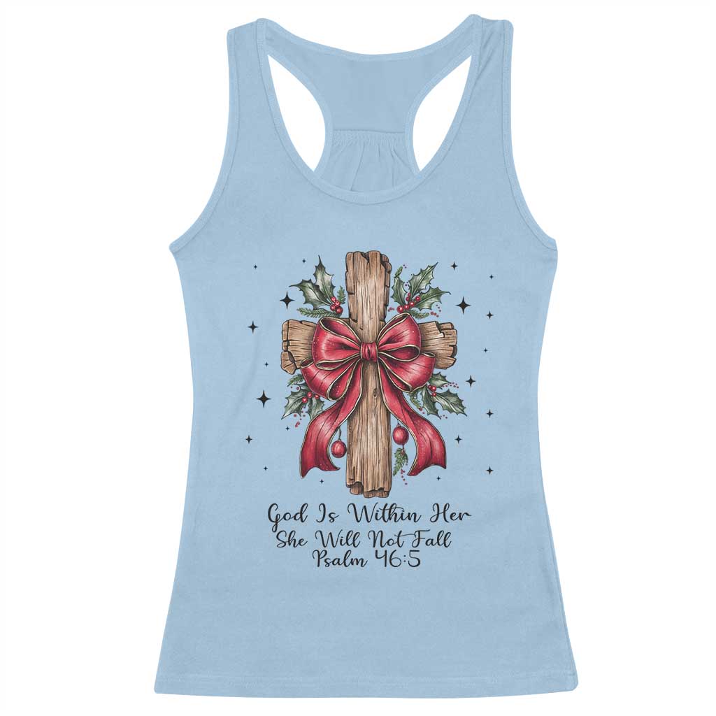 Jesus Christian Racerback Tank Top Cross Bible Verse Inspirational Christmas TS14 Light Blue Print Your Wear