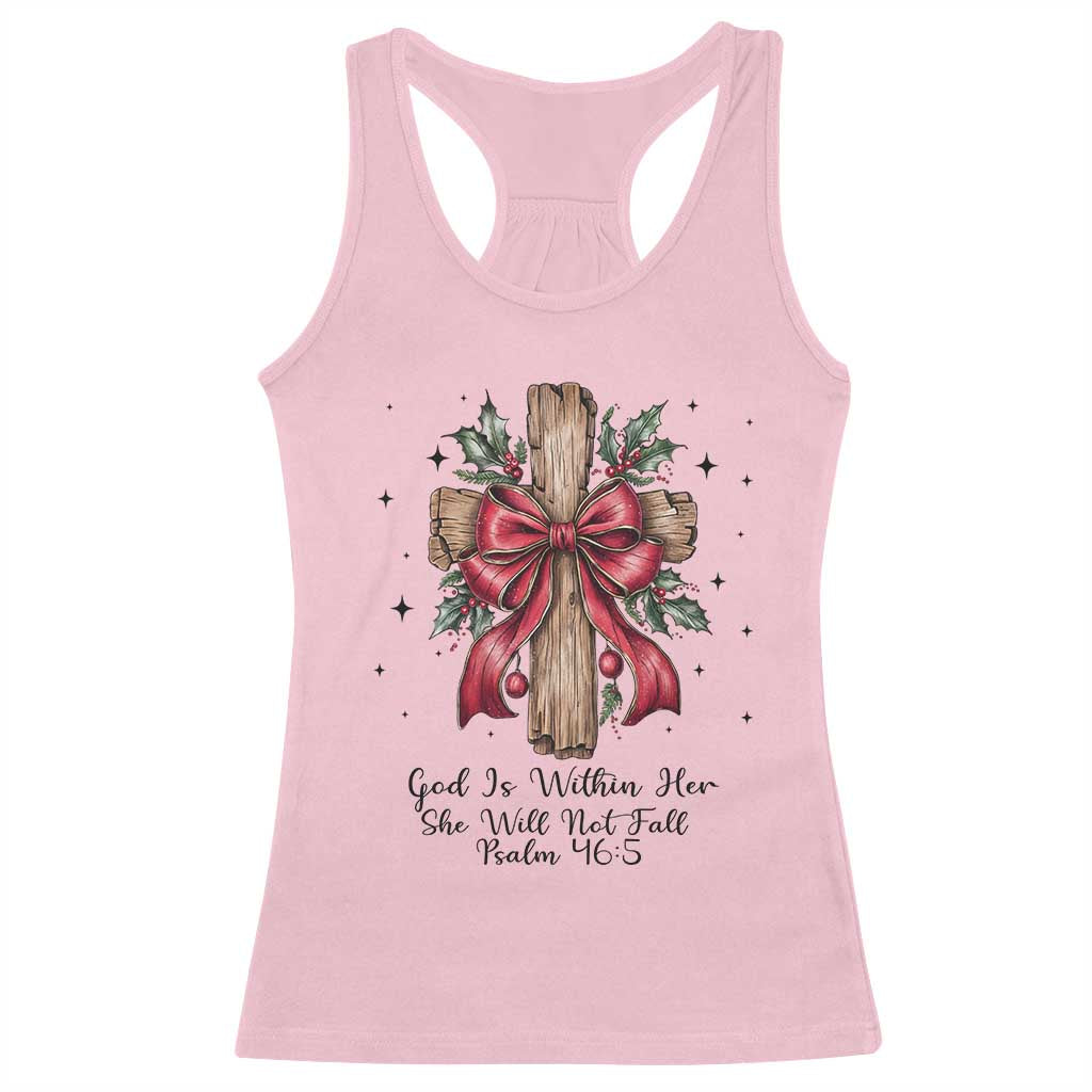Jesus Christian Racerback Tank Top Cross Bible Verse Inspirational Christmas TS14 Light Pink Print Your Wear