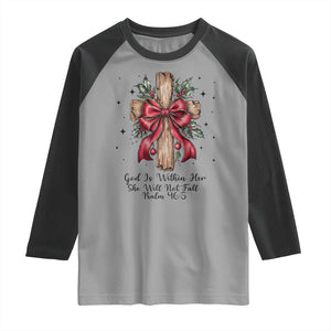 Jesus Christian Raglan Shirt Cross Bible Verse Inspirational Christmas TS14 Sport Gray Black Print Your Wear