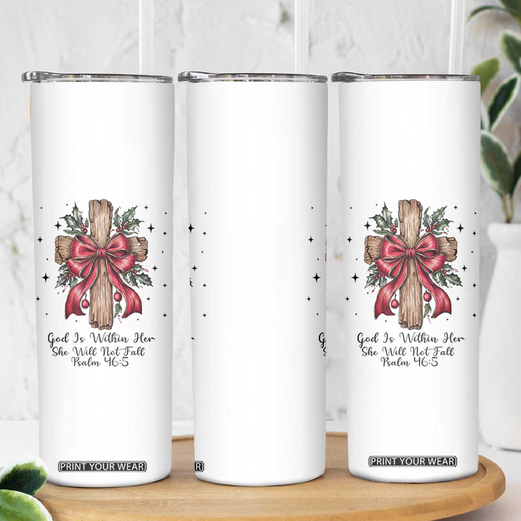 Jesus Christian Skinny Tumbler Cross Bible Verse Inspirational Christmas TS14 Print Your Wear