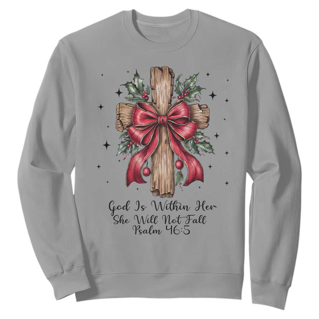 Jesus Christian Sweatshirt Cross Bible Verse Inspirational Christmas TS14 Sport Gray Print Your Wear