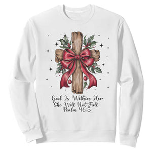 Jesus Christian Sweatshirt Cross Bible Verse Inspirational Christmas TS14 White Print Your Wear