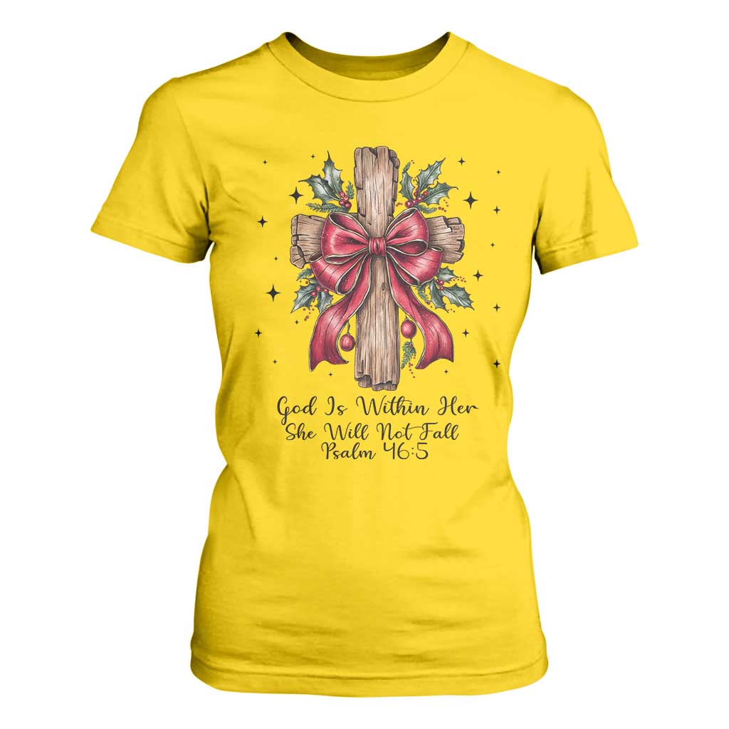 Jesus Christian T Shirt For Women Cross Bible Verse Inspirational Christmas TS14 Daisy Print Your Wear