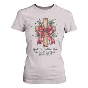 Jesus Christian T Shirt For Women Cross Bible Verse Inspirational Christmas TS14 Ice Gray Print Your Wear