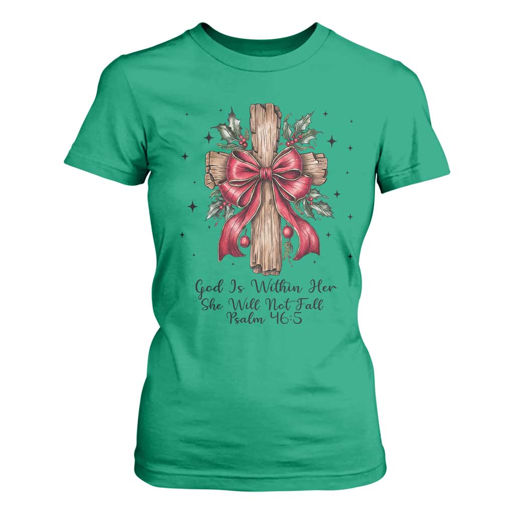 Jesus Christian T Shirt For Women Cross Bible Verse Inspirational Christmas TS14 Irish Green Print Your Wear