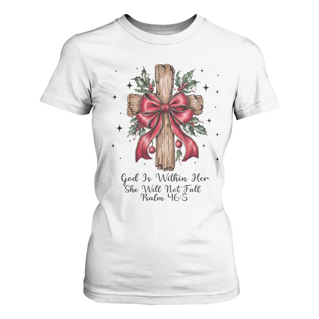 Jesus Christian T Shirt For Women Cross Bible Verse Inspirational Christmas TS14 White Print Your Wear