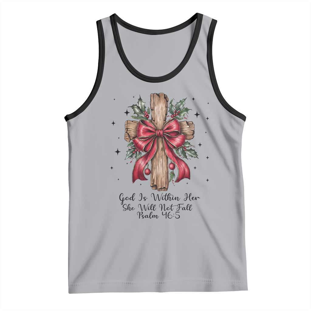 Jesus Christian Tank Top Cross Bible Verse Inspirational Christmas TS14 Athletic Heather Black Print Your Wear