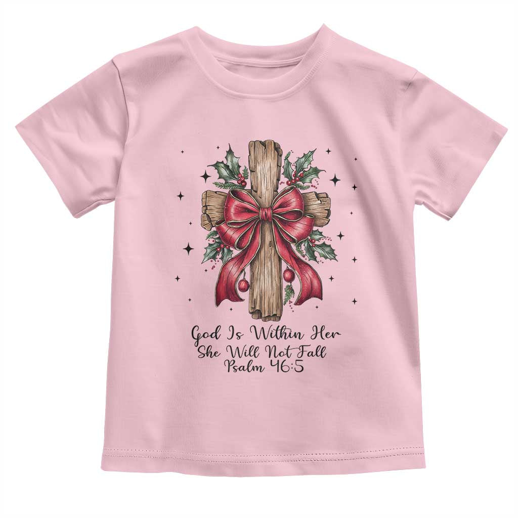 Jesus Christian Toddler T Shirt Cross Bible Verse Inspirational Christmas TS14 Light Pink Print Your Wear