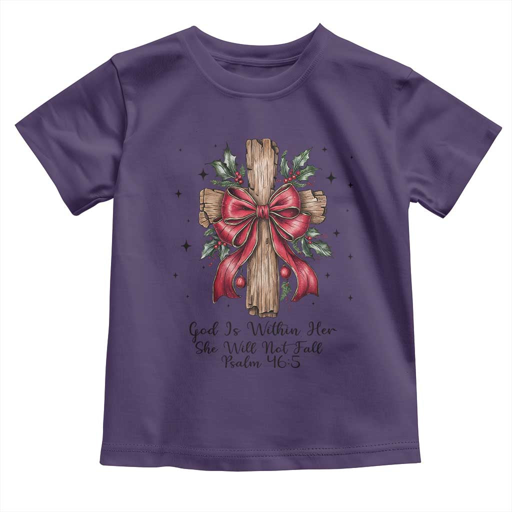 Jesus Christian Toddler T Shirt Cross Bible Verse Inspirational Christmas TS14 Purple Print Your Wear