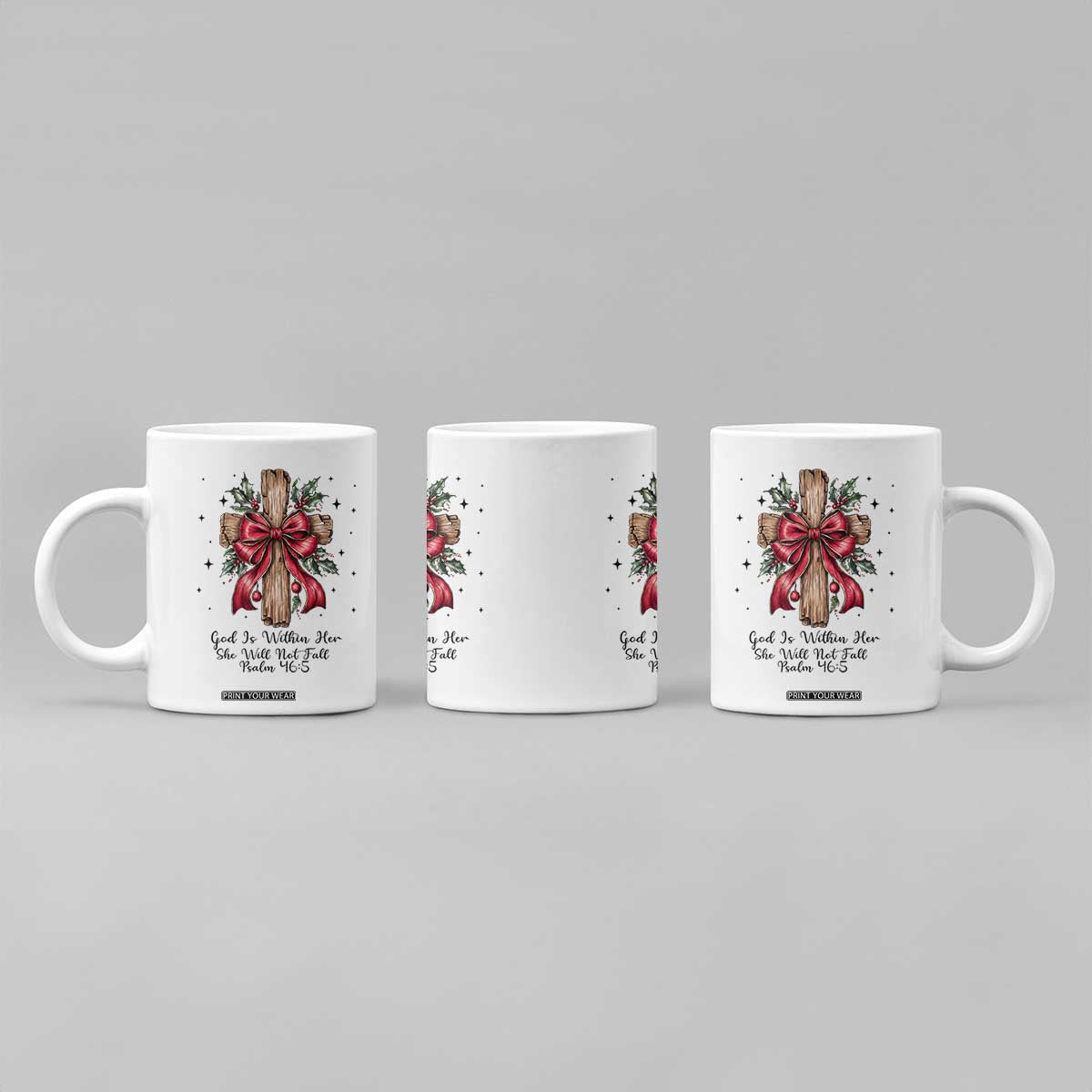 Jesus Christian Coffee Mug Cross Bible Verse Inspirational Christmas TS14 Print Your Wear